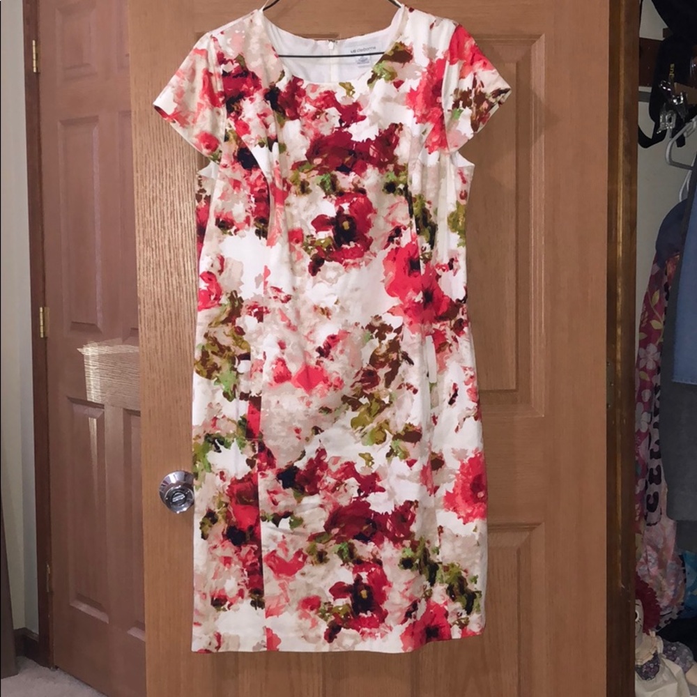 Liz Claiborne size 14 floral knee length dress